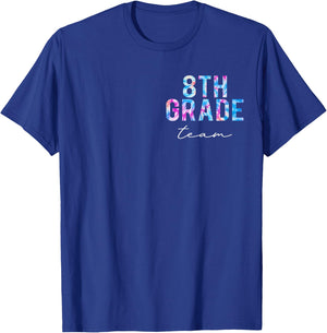 8th Grade Team Tie Dye Back to School Cute Teachers Women T-Shirt - T-Shirt | Royal