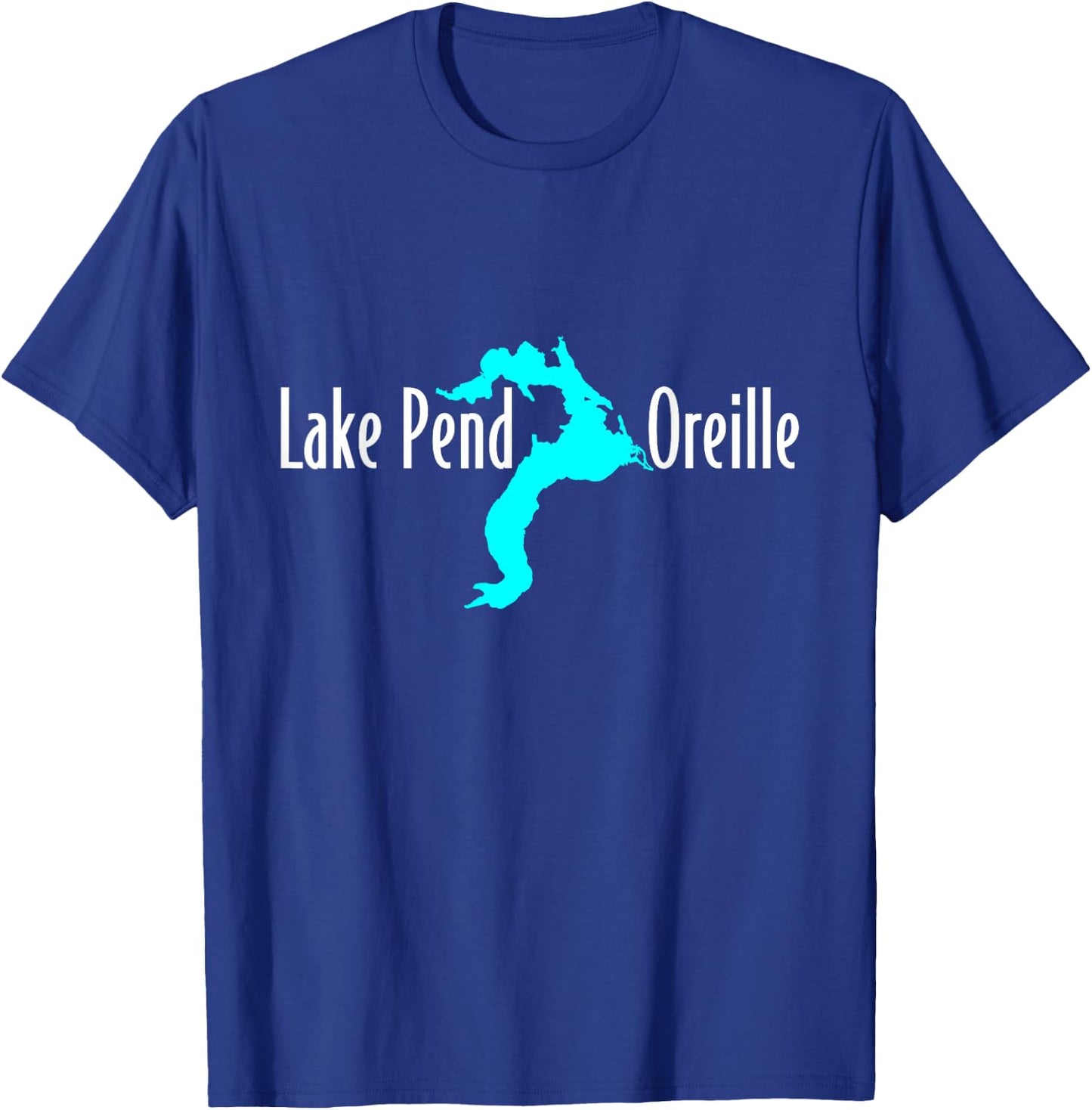Minimalist Lake Pend Oreille - Idaho T-Shirt - T-Shirt | Royal