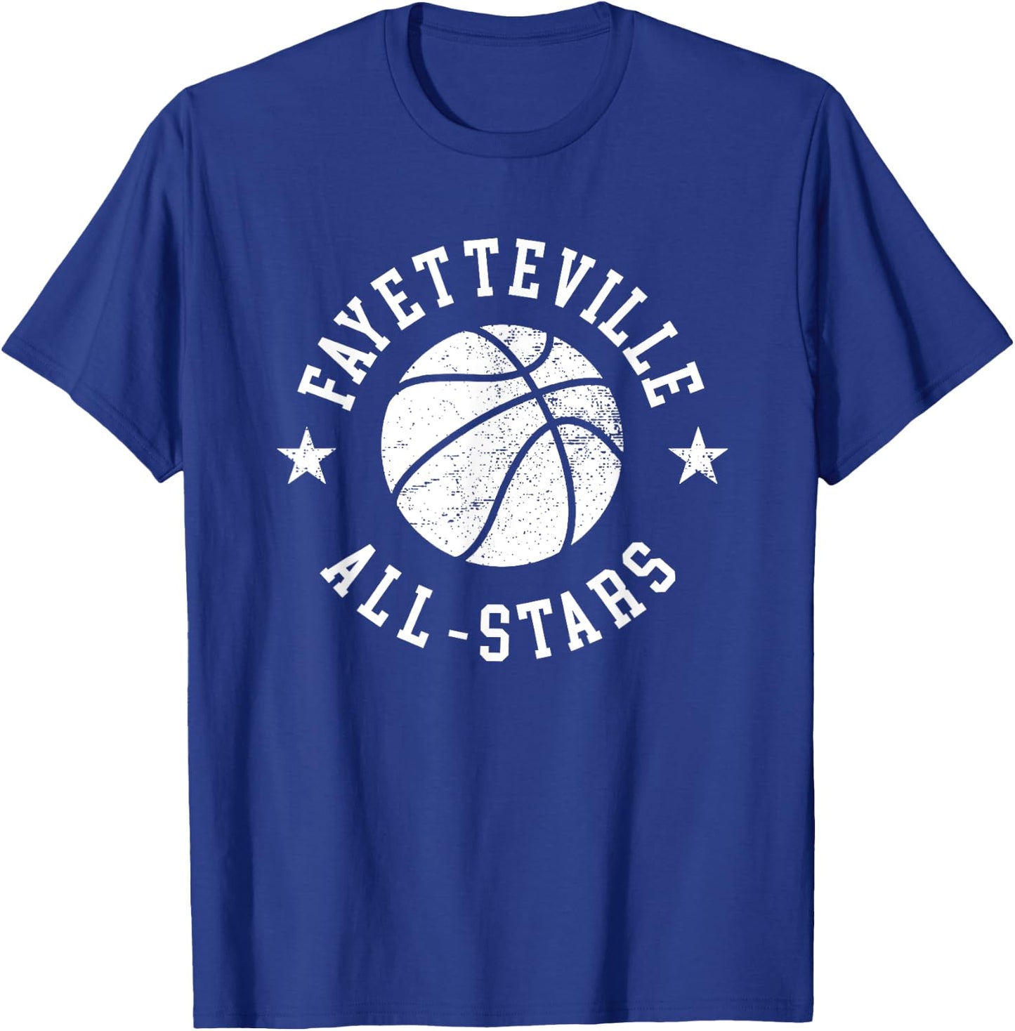 Fayetteville Vintage All-Stars Retro 80s Basketball T-Shirt - T-Shirt | Royal