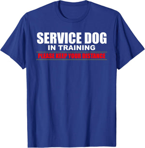 Service Dog In Training Dog Handler and Trainer T-Shirt - T-Shirt | Royal