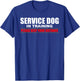 Service Dog In Training Dog Handler and Trainer T-Shirt - T-Shirt | Royal