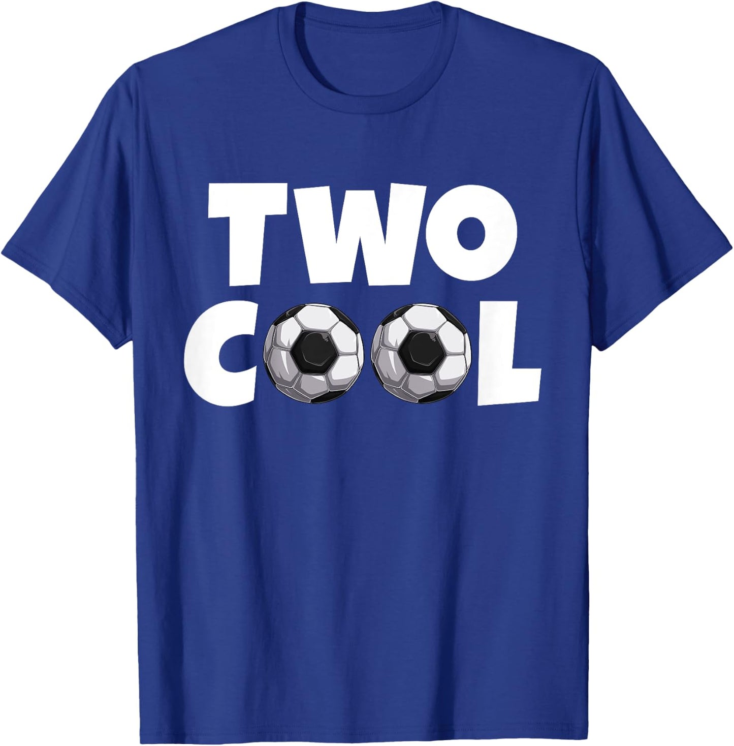 2 Year Old Birthday Two Cool Second 2nd Birthday Soccer T-Shirt - T-Shirt | Royal