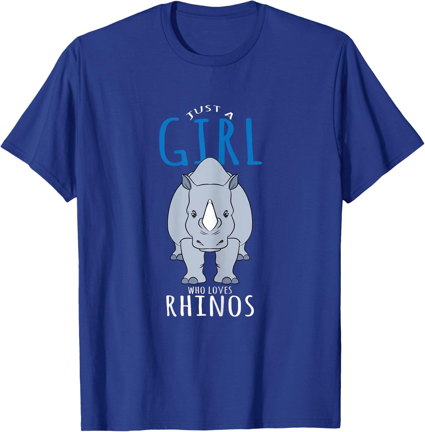 Rhino Costume Design - Just A Girl Who Loves Rhinos T-Shirt - T-Shirt | Royal