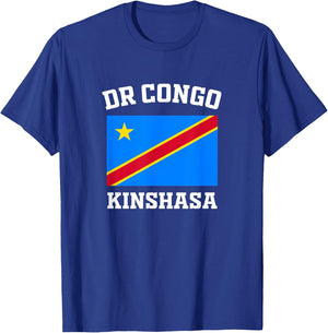 DR Congo Flag Kinshasa Vacation Africa Souvenirs Gifts T-Shirt - T-Shirt | Royal
