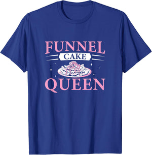 Awesome Funnel Cake Queen A Carnival Funnel Cake Enthusiast T-Shirt - T-Shirt | Royal