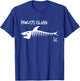 Pawleys Island SC Shark Skeleton White Print T-Shirt - T-Shirt | Royal