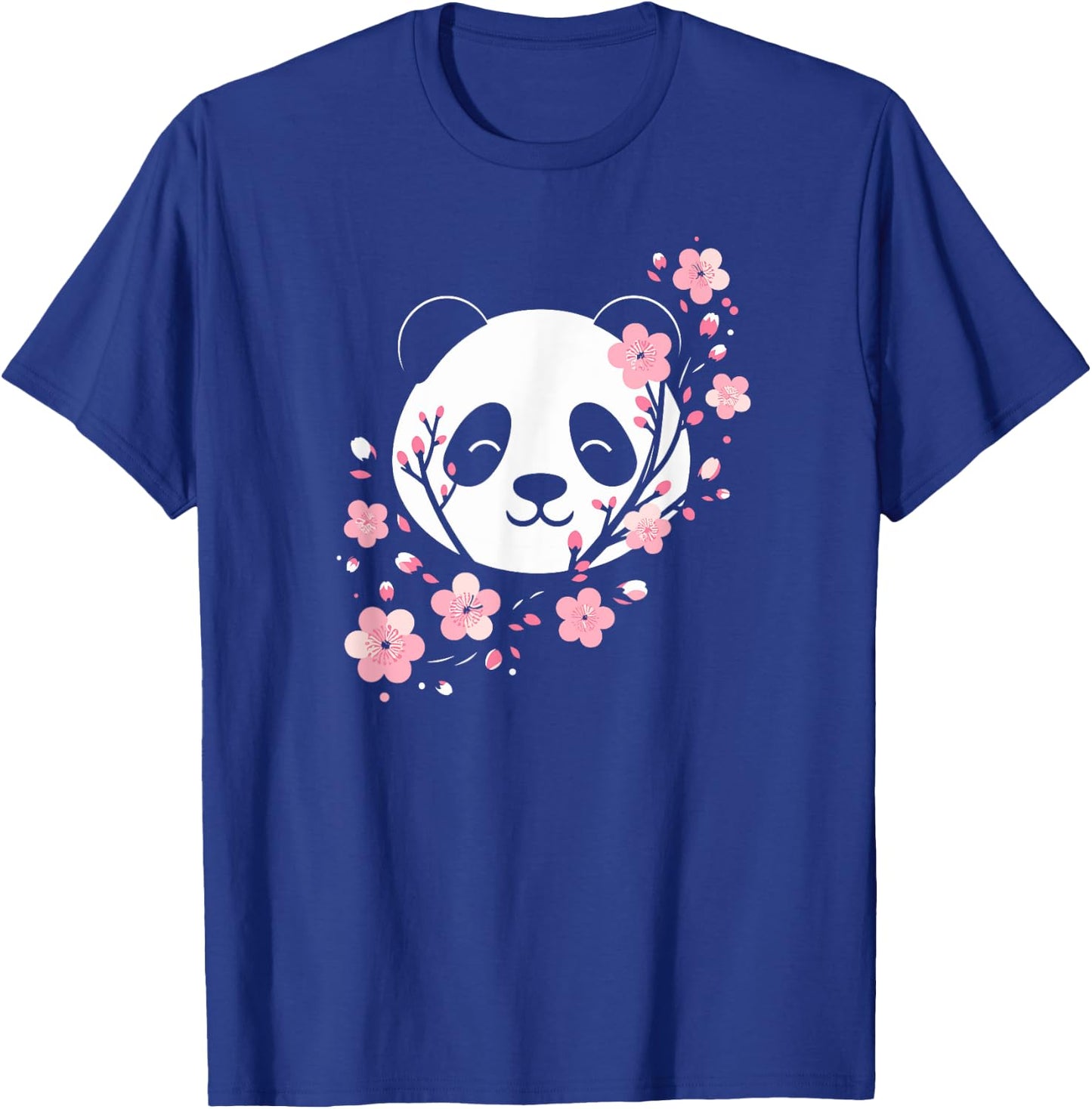 Cherry Blossom Panda Cute Minimalist Giant Panda Bear T-Shirt - T-Shirt | Royal