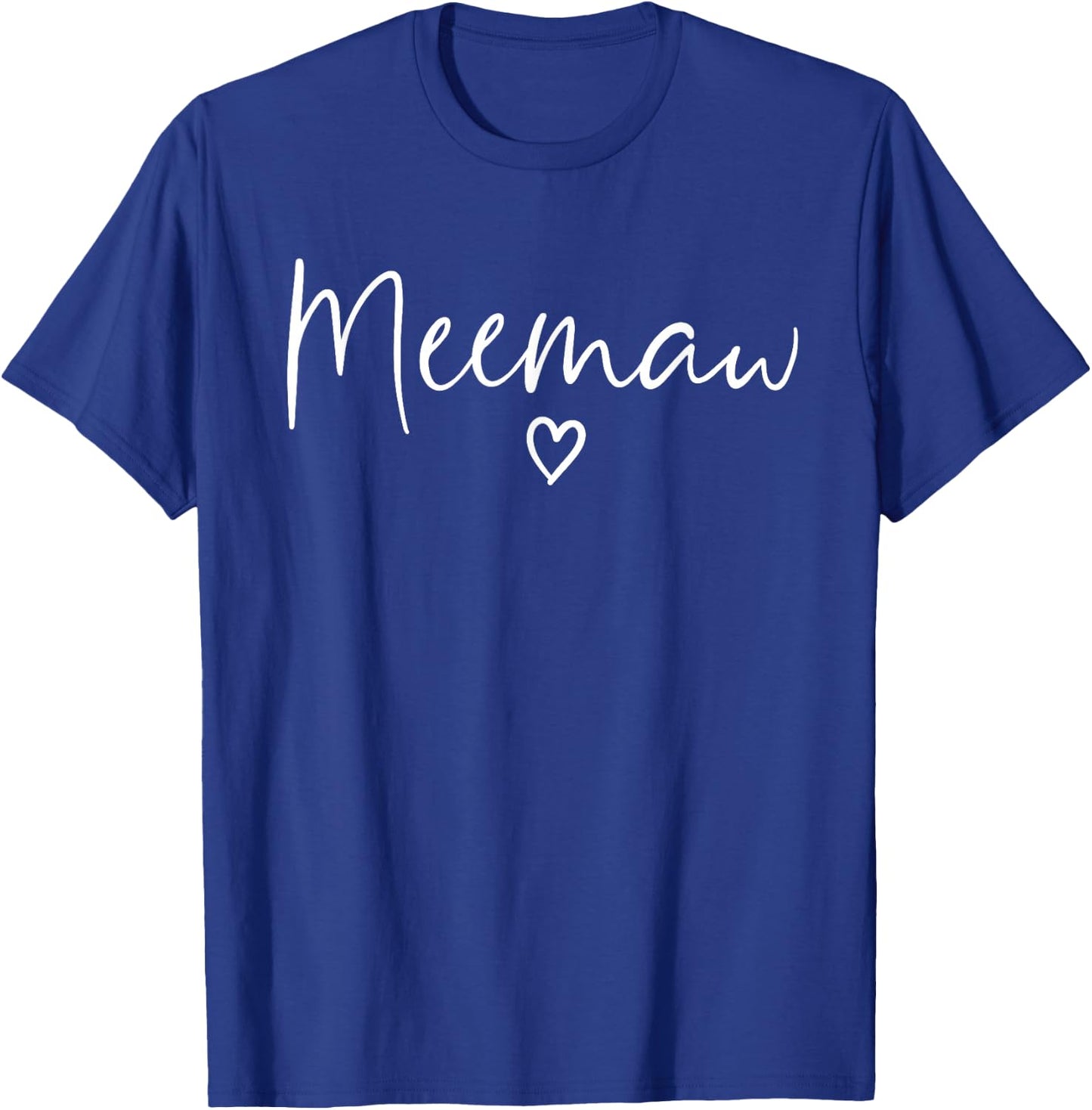 Meemaw Gifts Grandma Heart Mother's Day Meemaw T-Shirt - T-Shirt | Royal