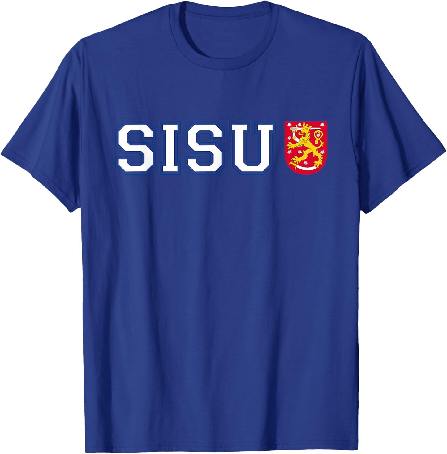 Finland Finnish Sisu Flag Crest T-Shirt - T-Shirt | Royal