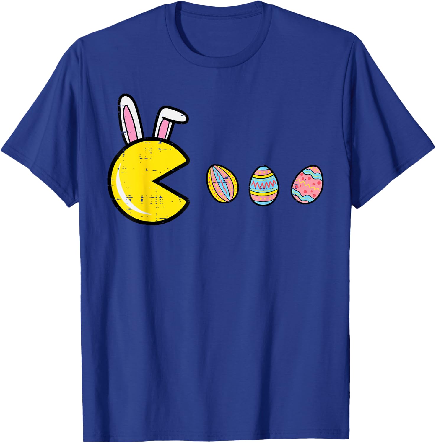 Video Game Eating Easter Eggs Retro Gamer Men Boys Kids Teen T-Shirt - T-Shirt | Royal