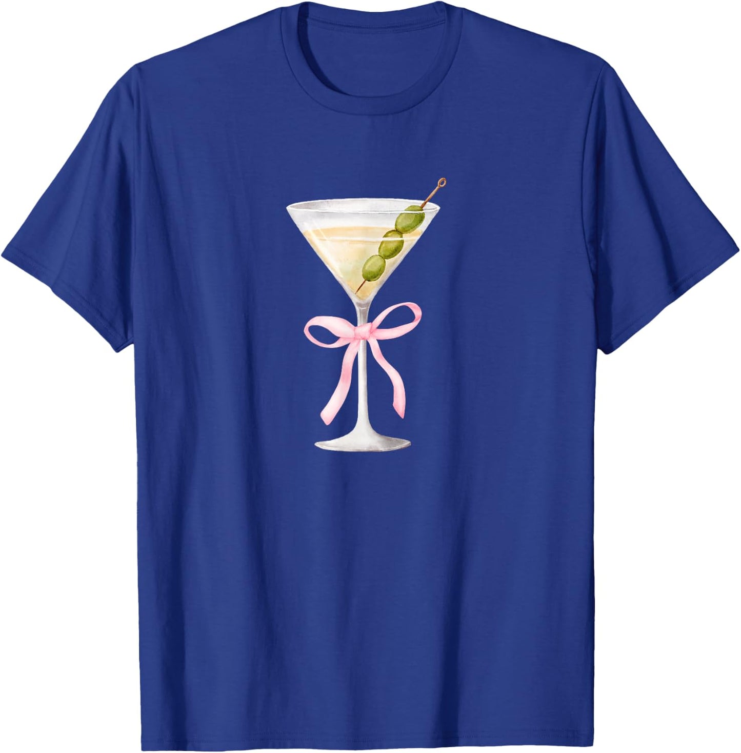 Coquette Pink Bow Martini Time Drinking Vintage T-Shirt - T-Shirt | Royal