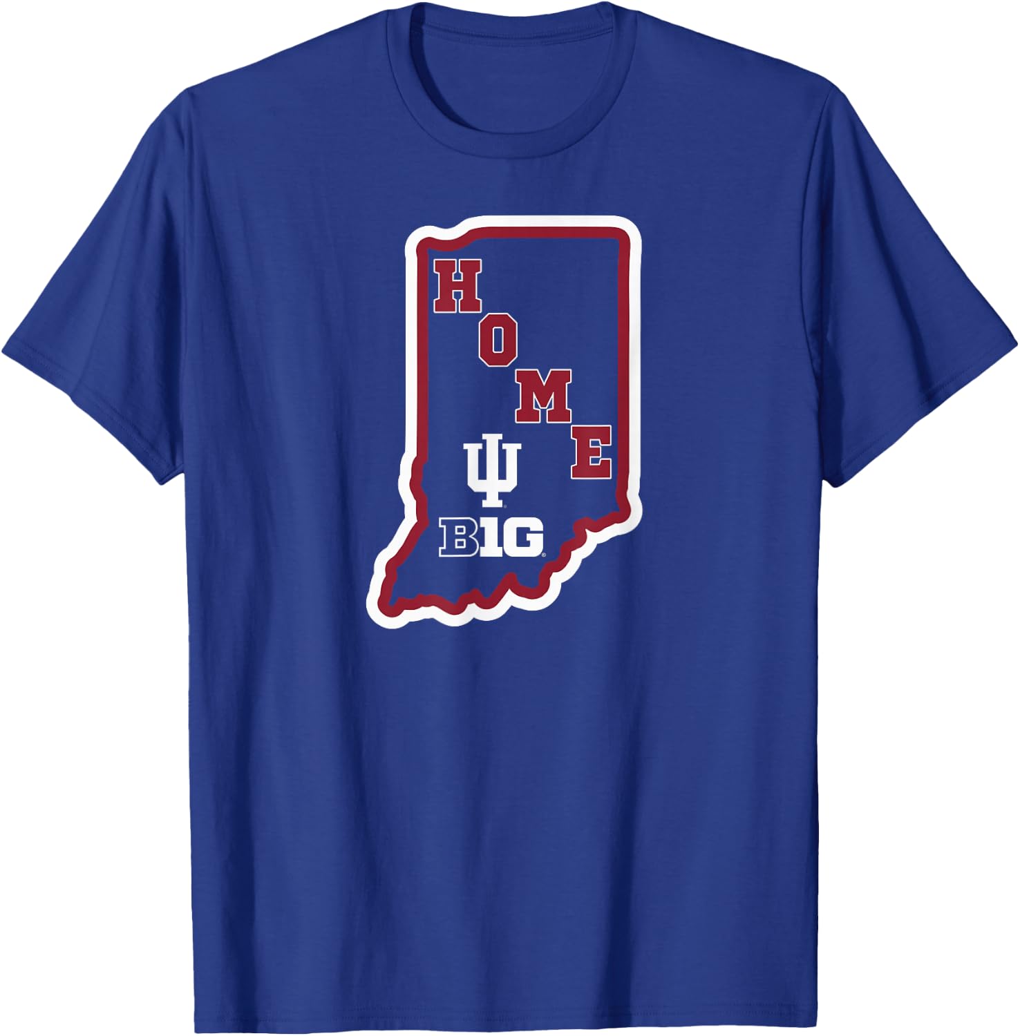Indiana Hoosiers Big 10 Home State Officially Licensed T-Shirt - T-Shirt | Royal