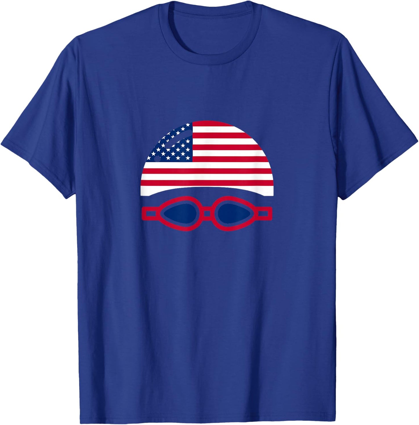 USA Swim Shirt, USA Summer Swimming 2024 Games T-Shirt - T-Shirt | Royal