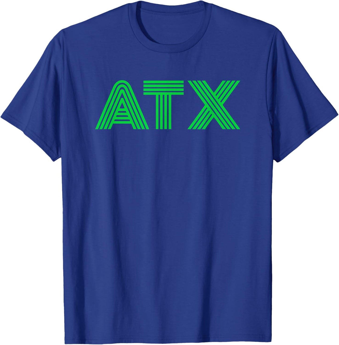 ATX / Austin TX Retro Design In Green T-Shirt - T-Shirt | Royal