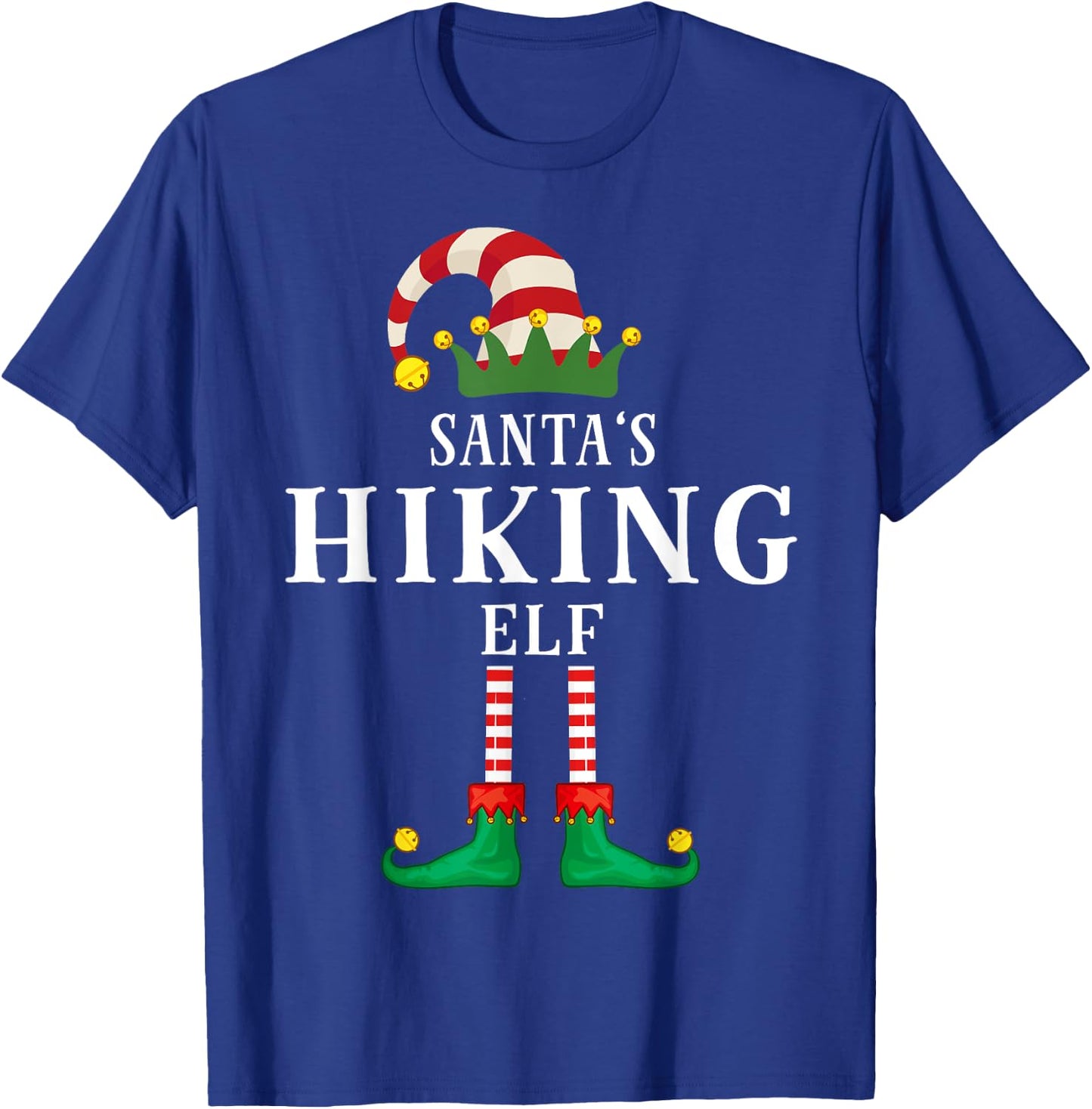 Santa's Hiking Christmas Family Pajama T-Shirt - T-Shirt | Royal