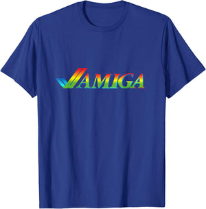 Amiga Tick Rainbow Retro Computer T-Shirt - T-Shirt | Royal