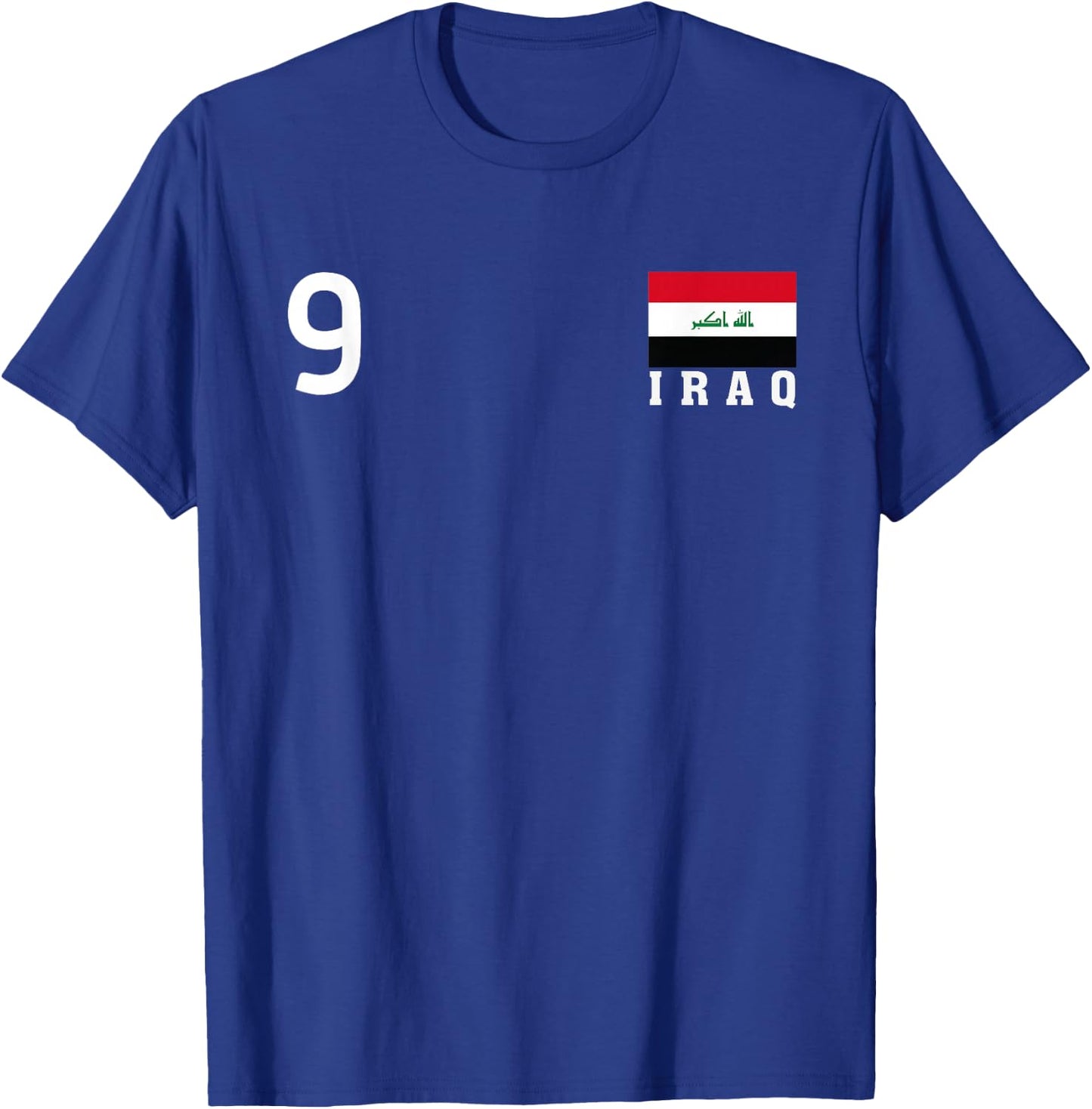 Iraq Number 9 National Flag Country Heritage T-Shirt - T-Shirt | Royal
