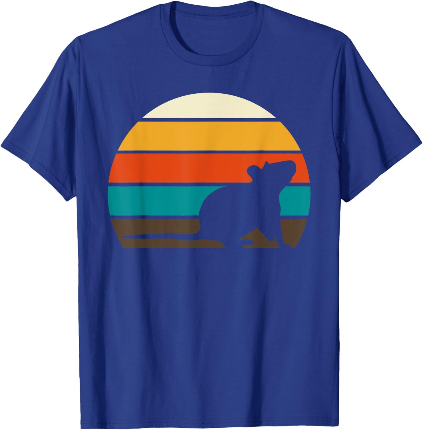 Retro Rat Rodents Vintage Sunset Graphic T-Shirt - T-Shirt | Royal