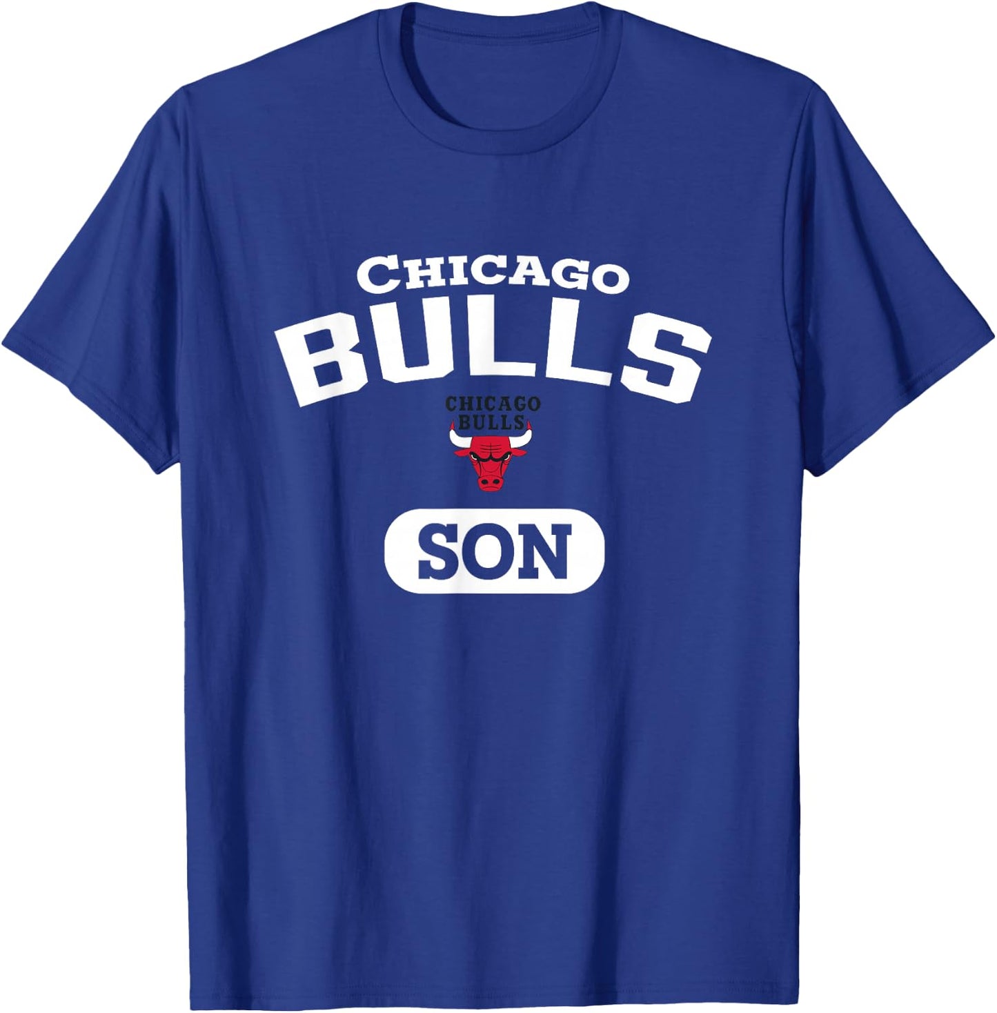 NBA Chicago Bulls Son Arched Team Logo T-Shirt - T-Shirt | Royal