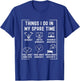 Workout Funny Gym - Things I Do In My Spare Time - Workout T-Shirt - T-Shirt | Royal