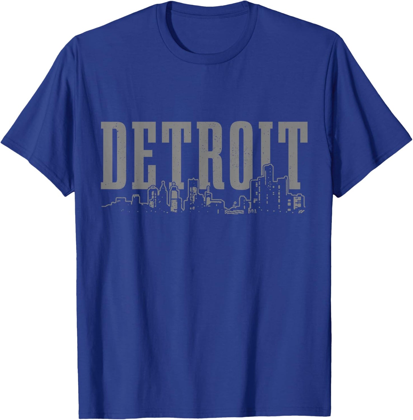 Detroit Skyline Pride Vintage Detroit Michigan T-Shirt - T-Shirt | Royal