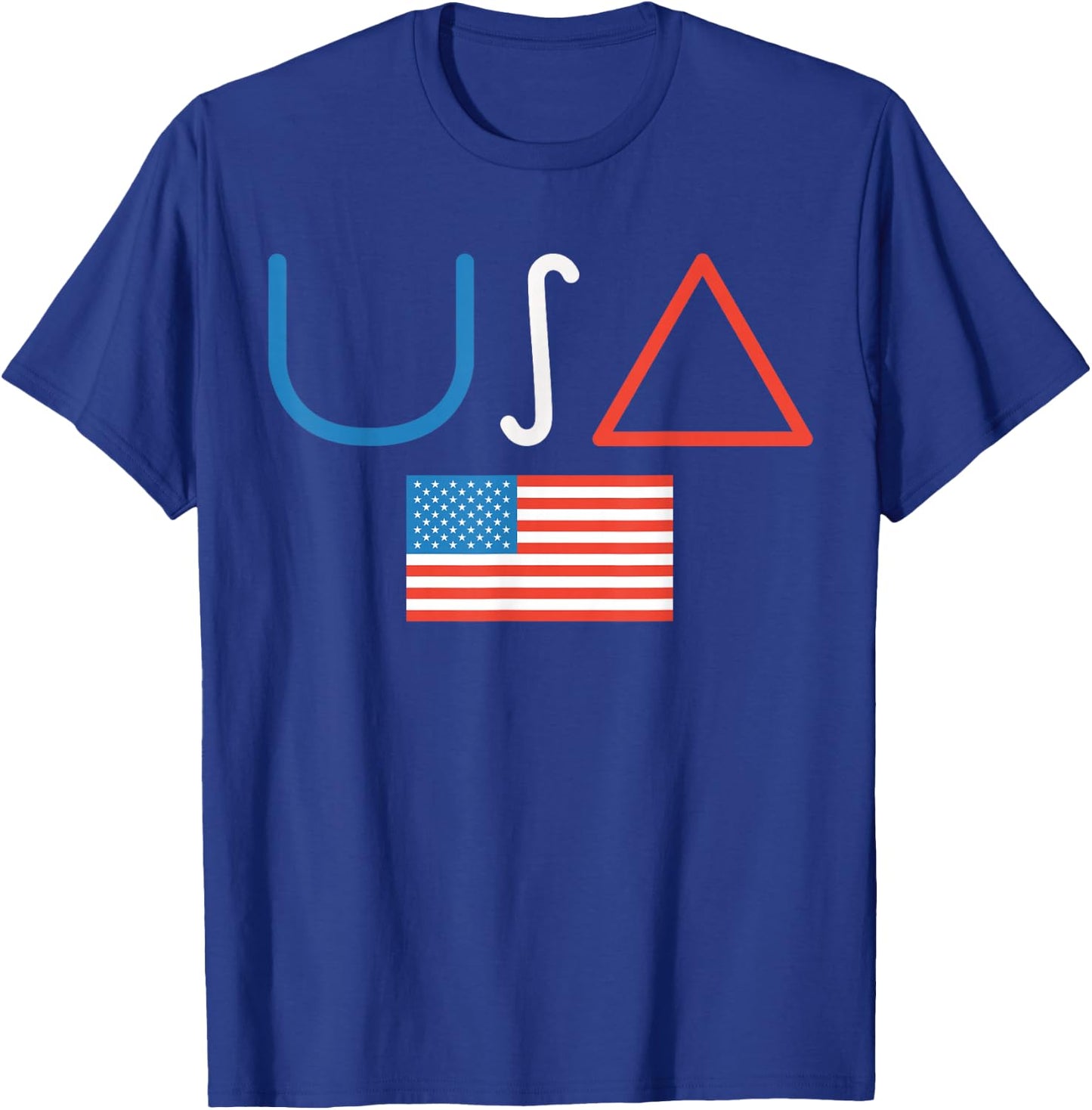 USA Math Symbols American Flag Math Teacher 4th Of July T-Shirt - T-Shirt | Royal