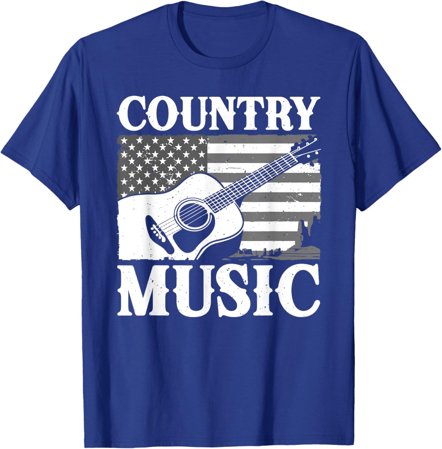 Cool Country Music Art Women Classic Country Music T-Shirt - T-Shirt | Royal
