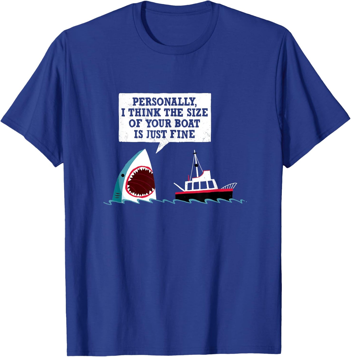 Funny Shark Movie - Polite Shark - Official DinoMike Design T-Shirt - T-Shirt | Royal