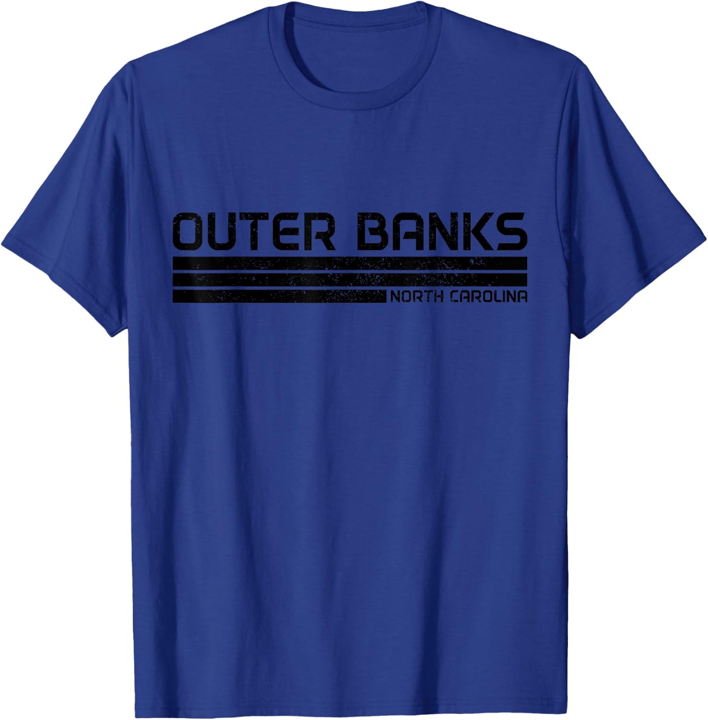 Outer Banks North Carolina Retro Vintage Souvenir T-Shirt - T-Shirt | Royal