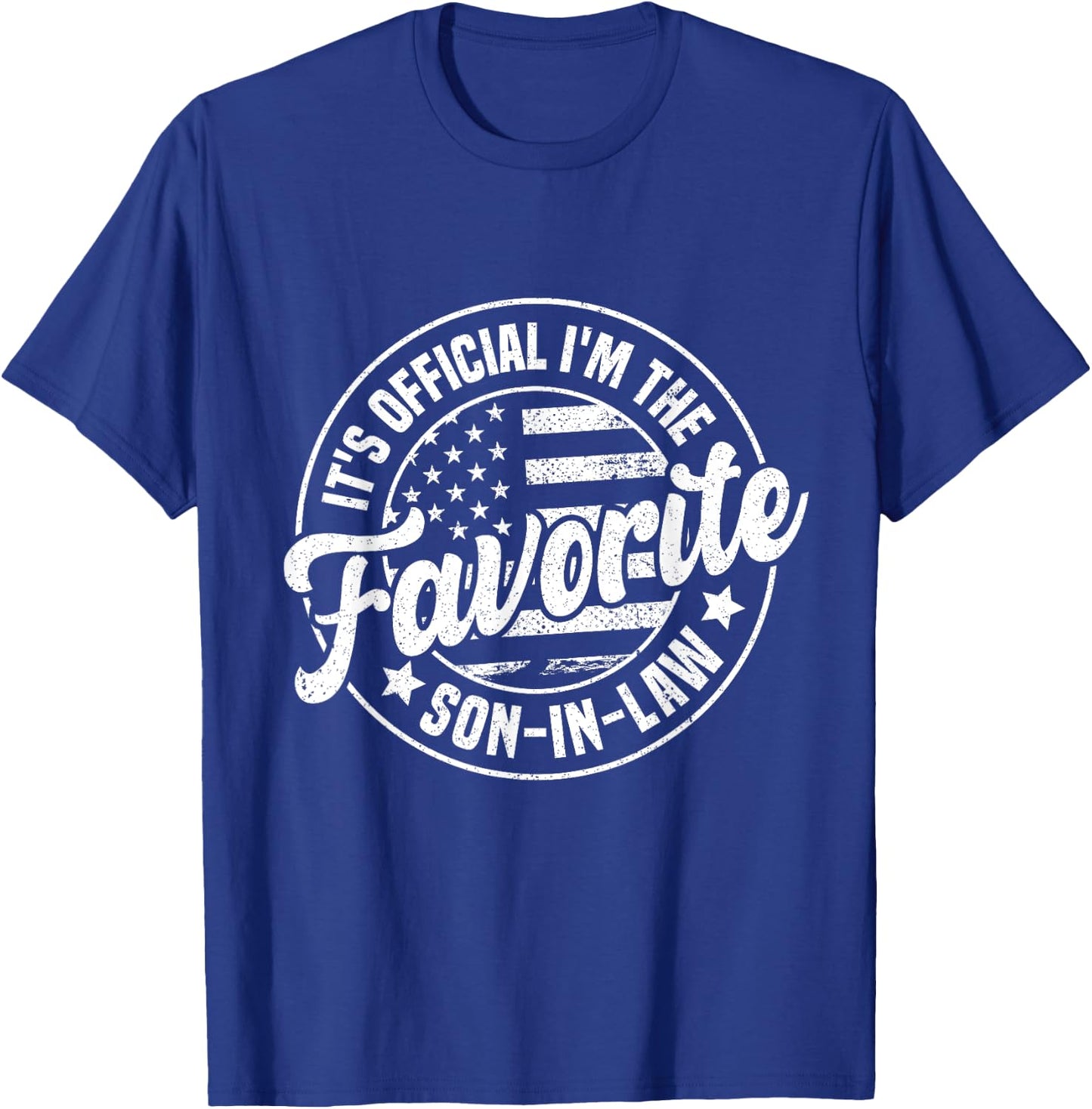 It's Official I'm The Favorite Son-In-Law Funny Vintage T-Shirt - T-Shirt | Royal