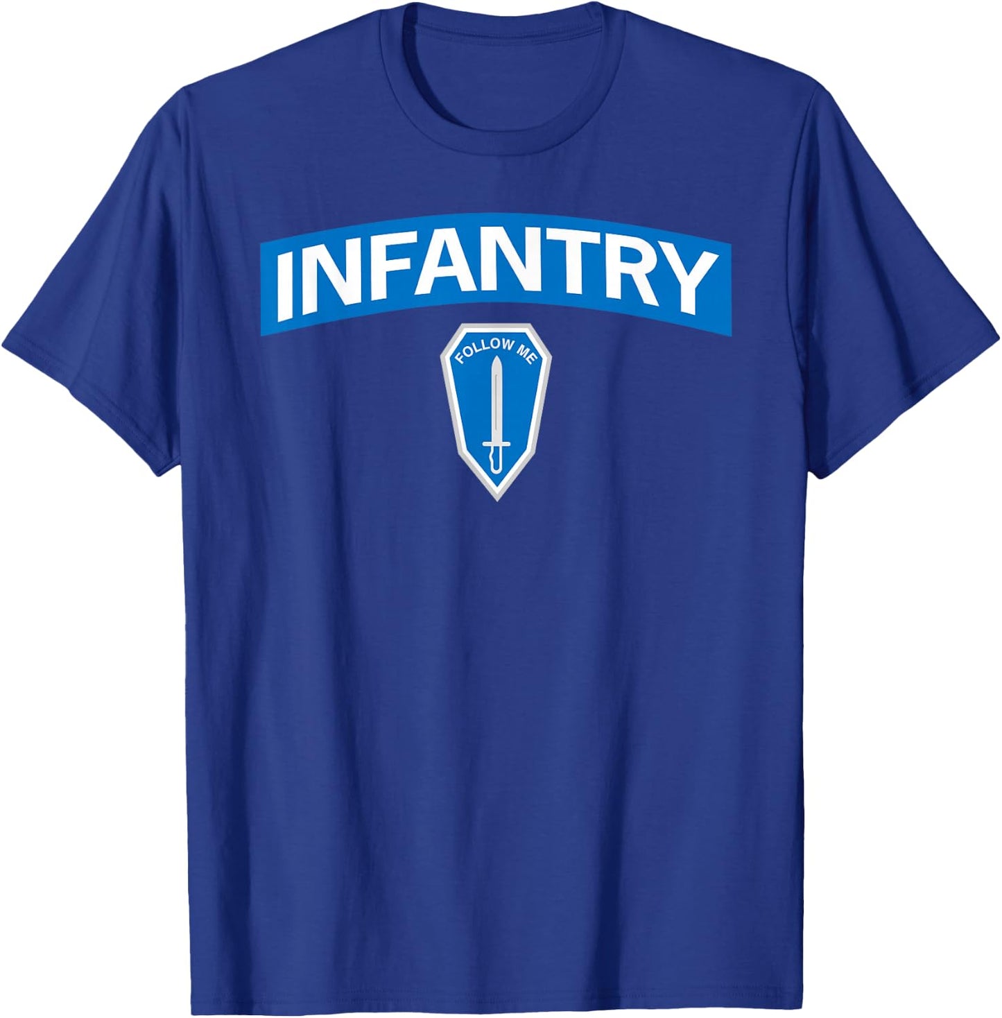 Infantry Blue - Follow Me Patch T-Shirt - T-Shirt | Royal