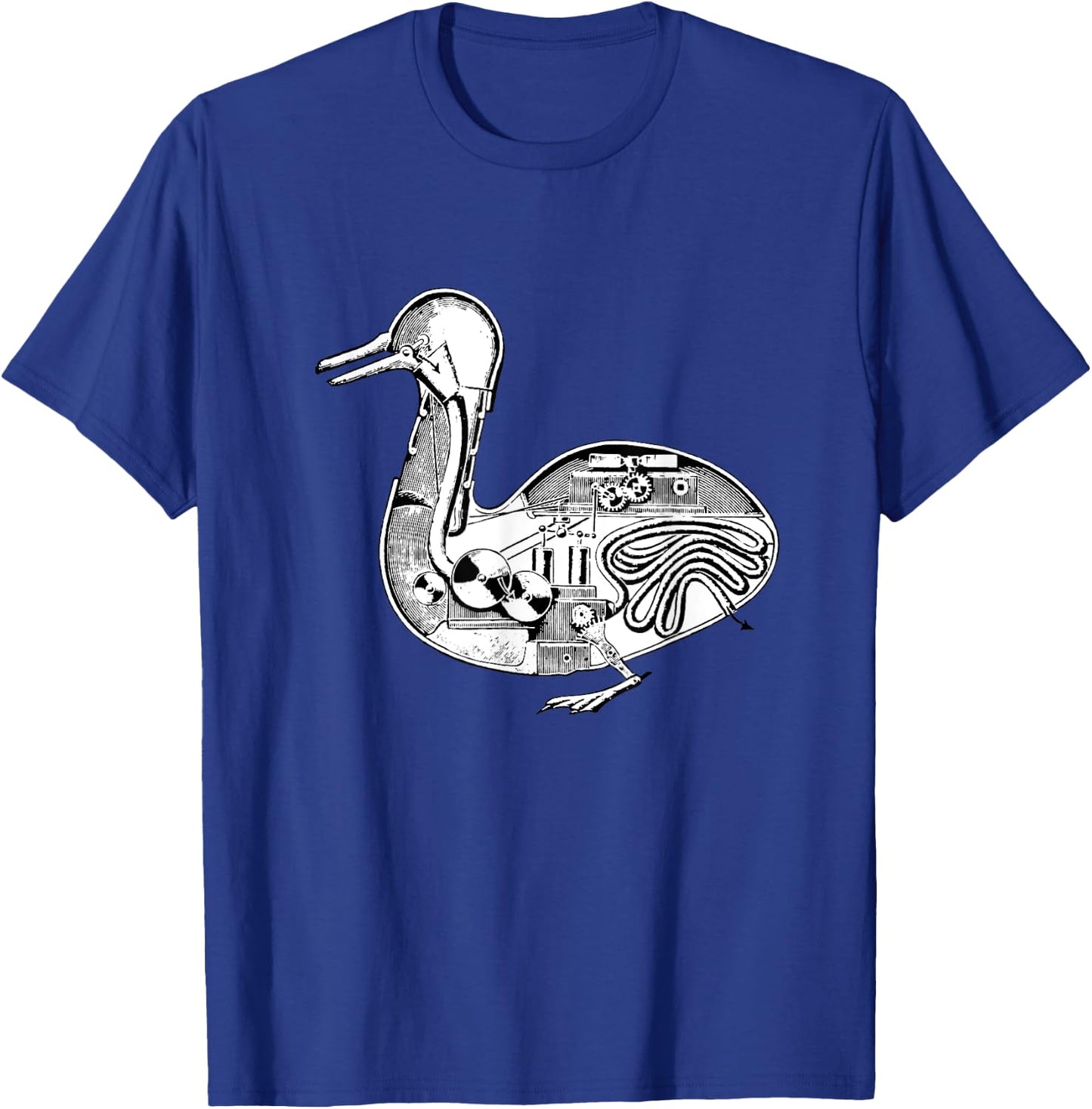 Digesting Duck Automaton Blueprint Vaucanson Robot Nerd T-Shirt - T-Shirt | Royal