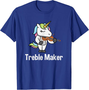 Violinist Shirt for Girls - Treble Maker Unicorn Violin Gift T-Shirt - T-Shirt | Royal