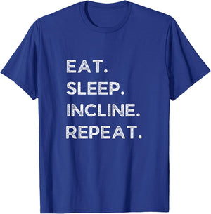 Manitou Colorado The Incline Eat Sleep Incline Repeat T-Shirt - T-Shirt | Royal
