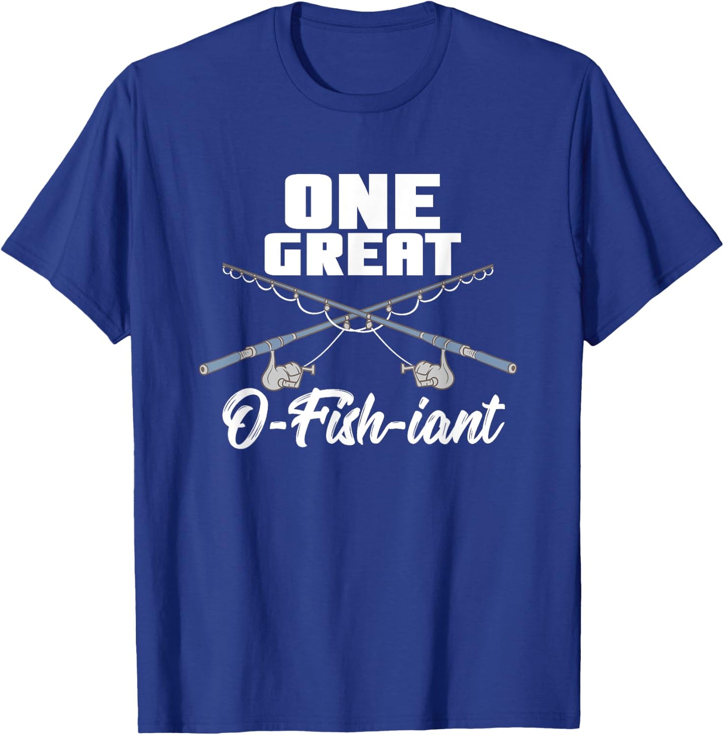 One Great O-Fish-iant Pun Fishing Lover Wedding Officiant T-Shirt - T-Shirt | Royal