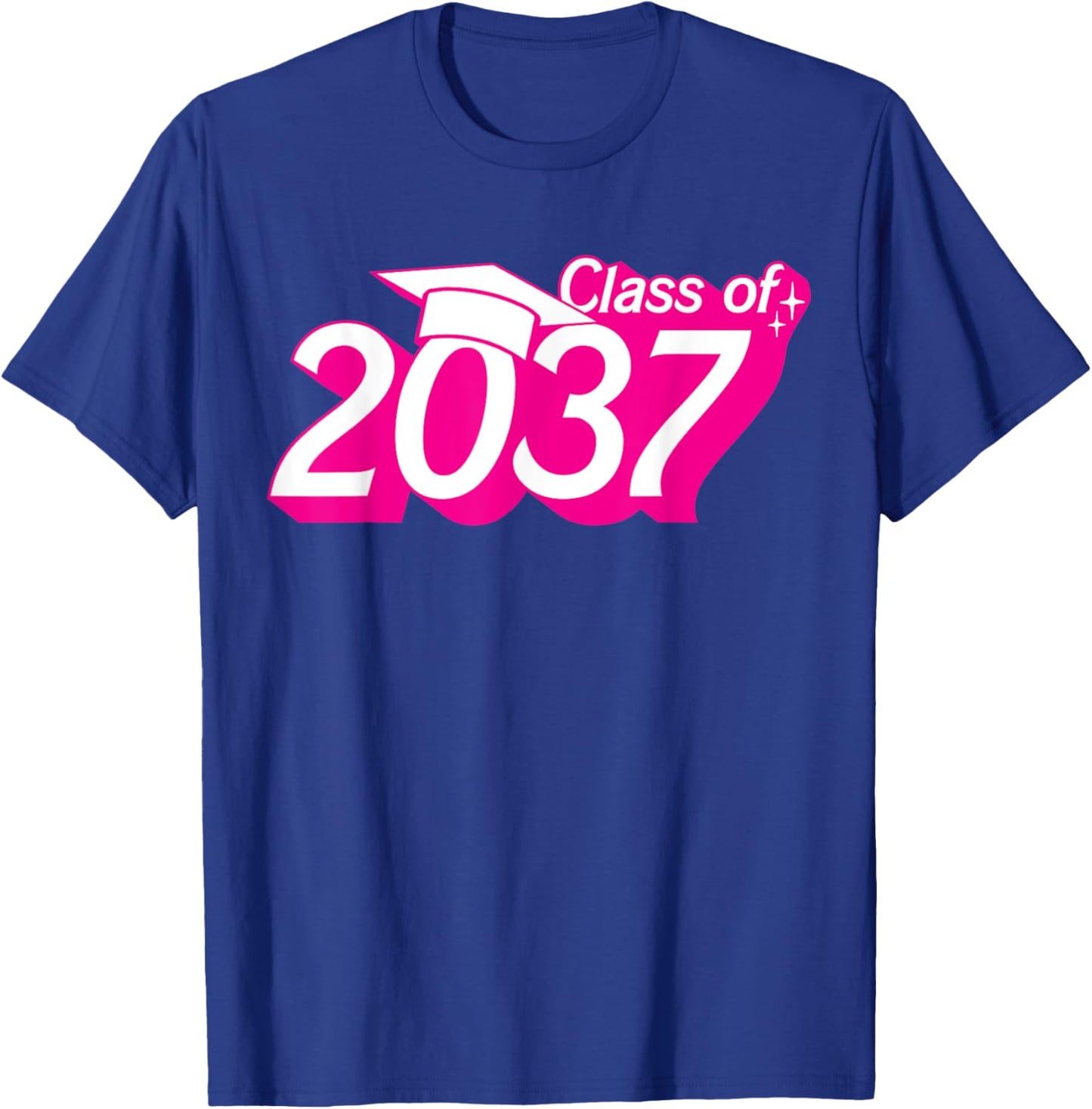 Class of 2037 First Day of School Graduation Pre-k to 12th T-Shirt - T-Shirt | Royal