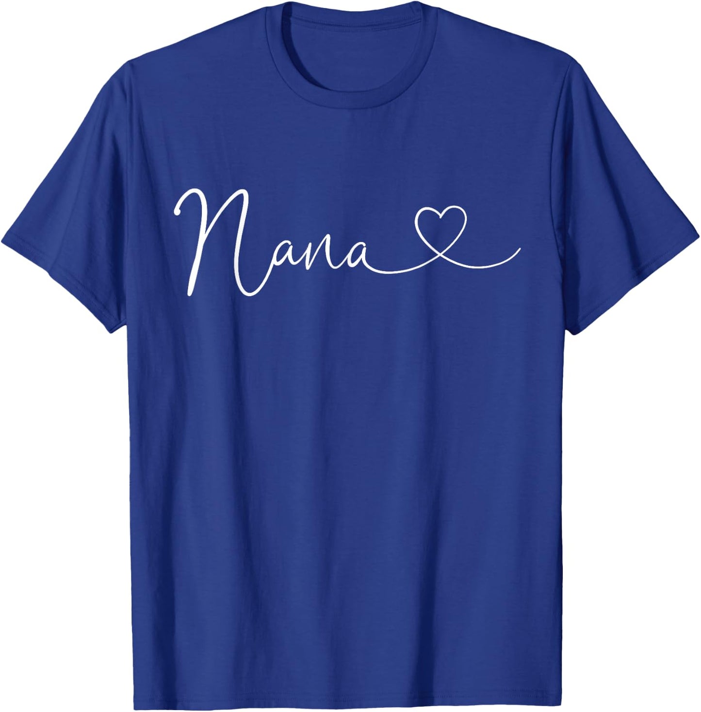 Nana Heart Women Grandma Christmas Mother's Day Birthday T-Shirt - T-Shirt | Royal