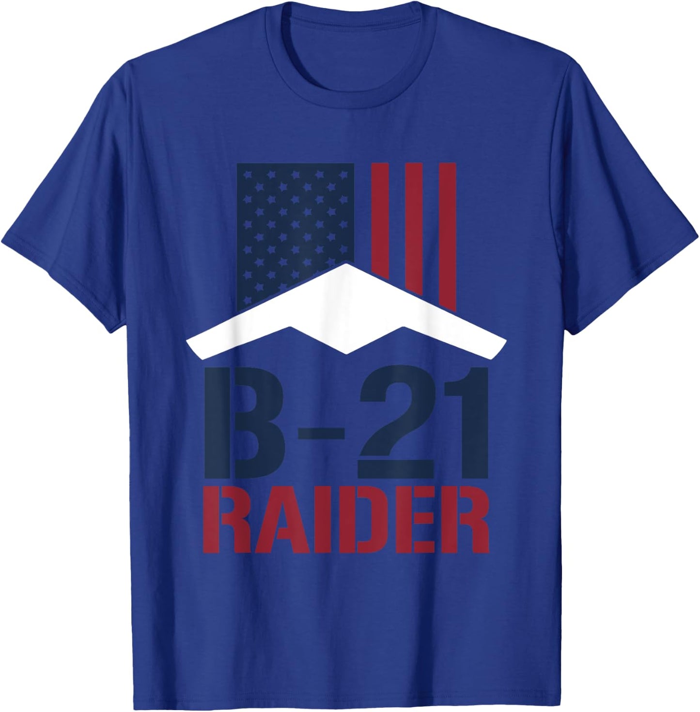b21 raider Cool Airplane Aviation Lover USA Flag T-Shirt - T-Shirt | Royal