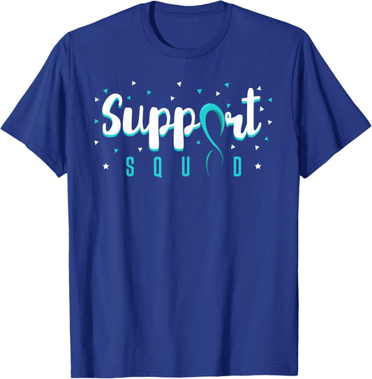 Support Squad Cervical Cancer Squamous Cell Carcinomas T-Shirt - T-Shirt | Royal