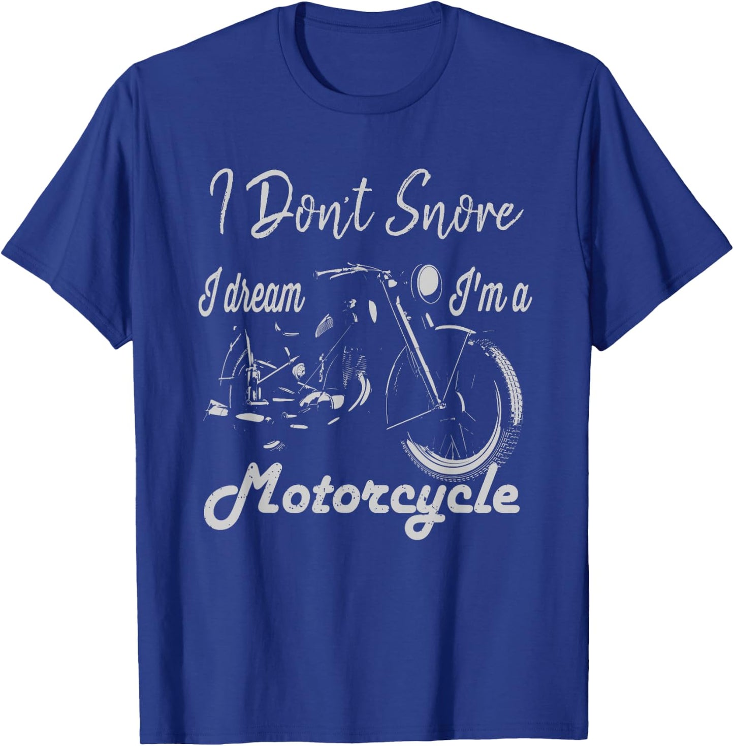 Old Motorcycle Grandpa Dad Opa Daddy Father Day Gift T-Shirt - T-Shirt | Royal