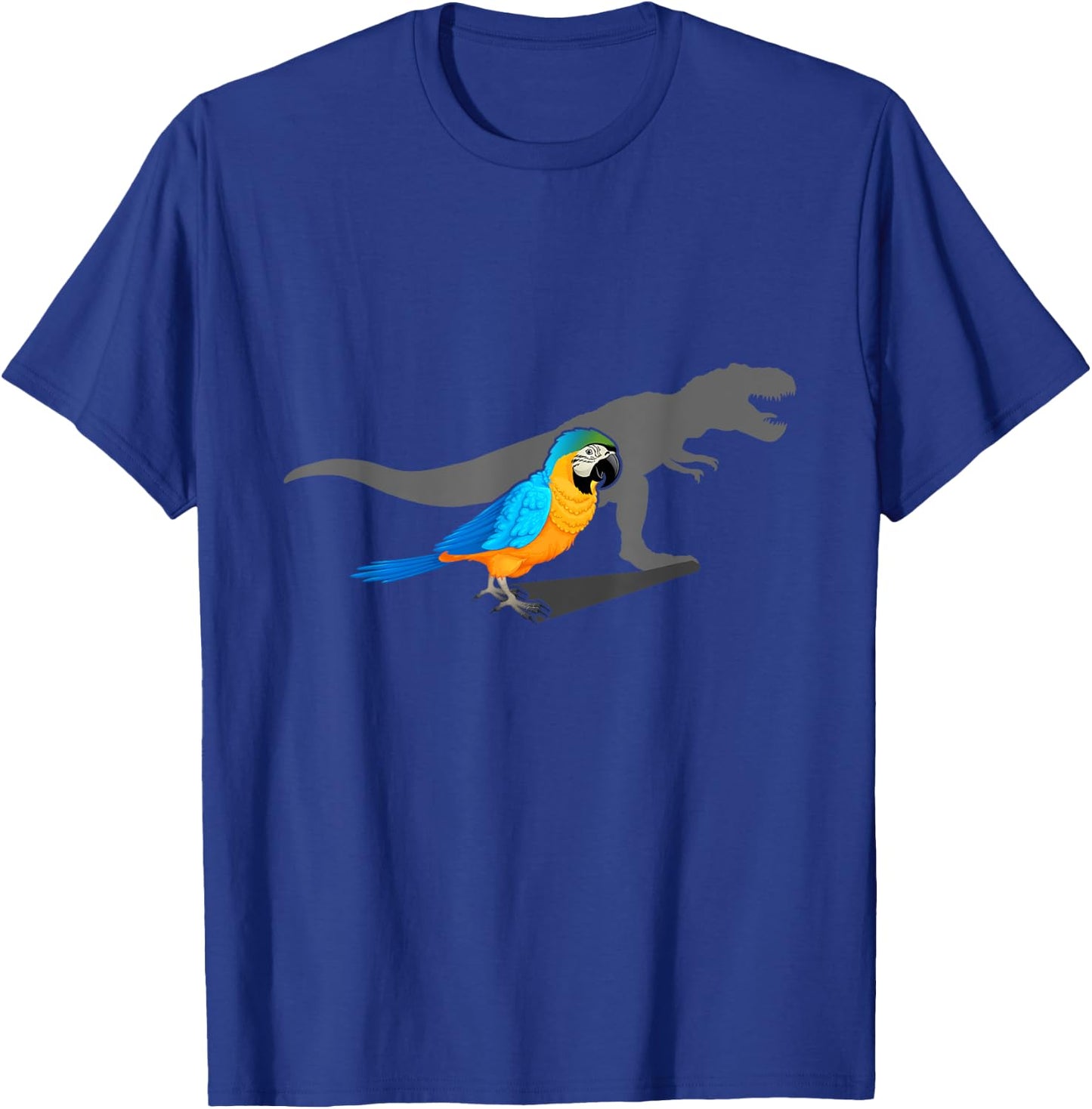 Macaw T-Rex Shirt Macaw Shirt Blue Yellow Hybrid Macaw T-Shirt - T-Shirt | Royal