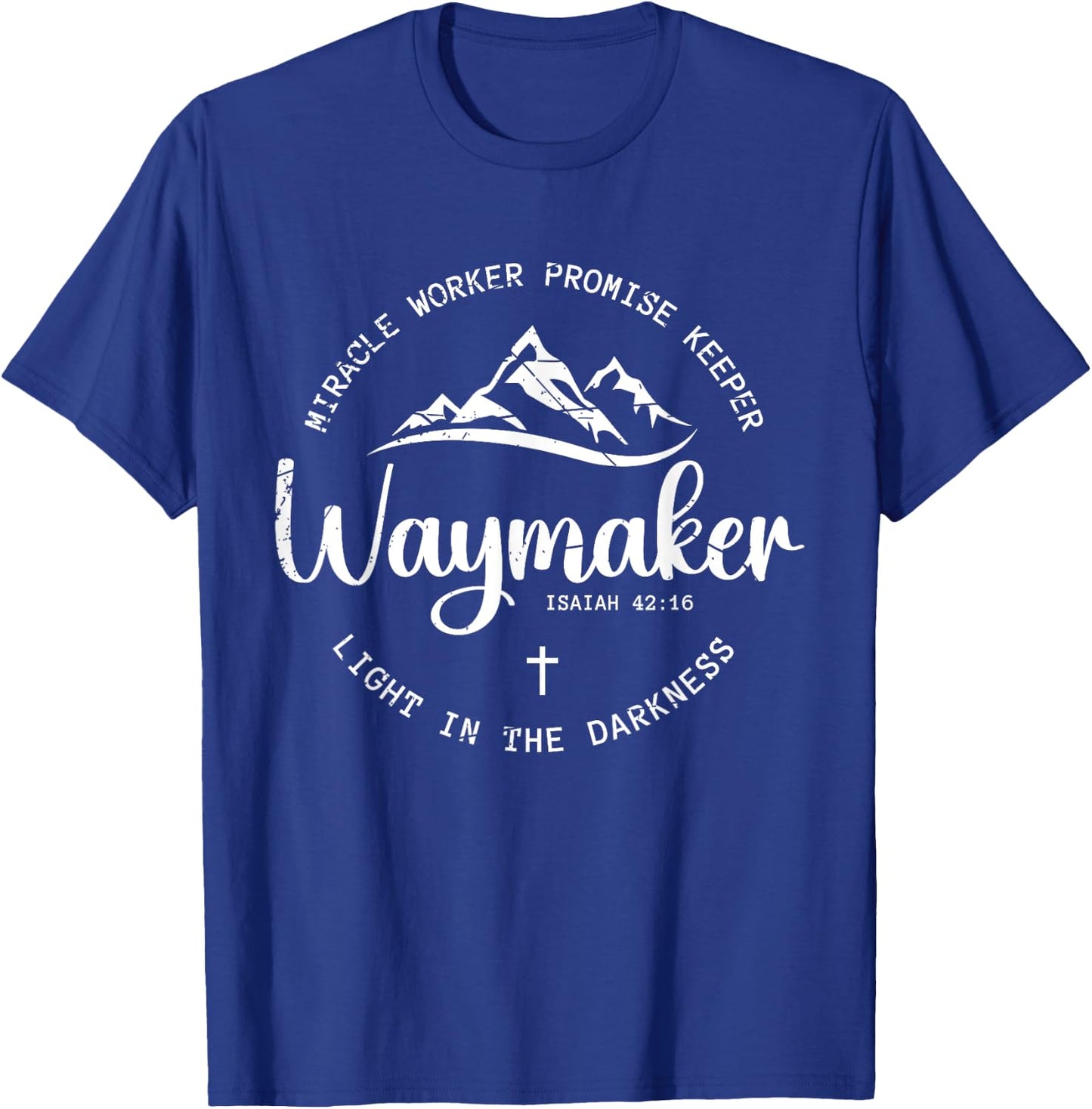 Promise Keeper Miracle Worker Spiritual Waymaker Christian T-Shirt - T-Shirt | Royal