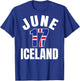 June 17 Iceland National Festival Day Independence Day T-Shirt - T-Shirt | Royal