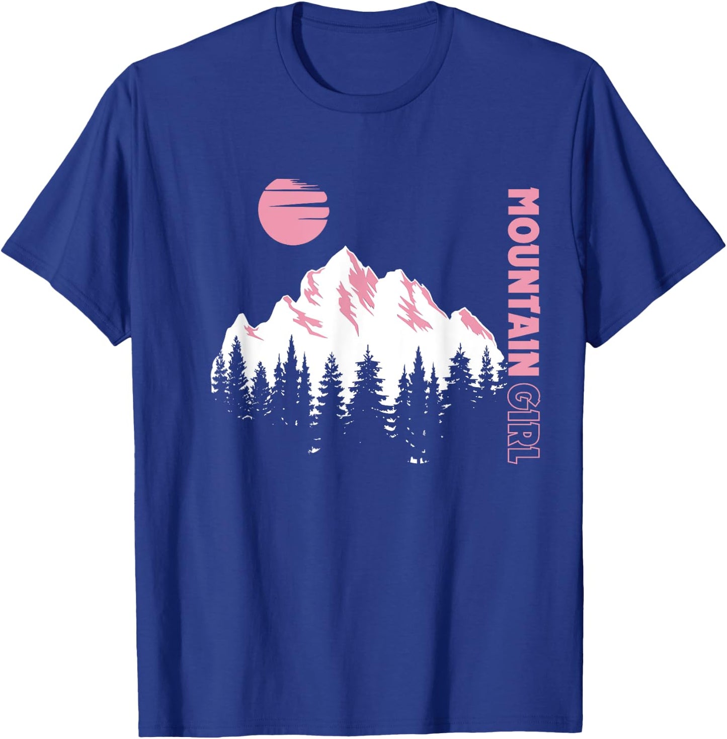 Mountain Girl Outdoor Loving Girl Mountain Moon Girl T-Shirt - T-Shirt | Royal
