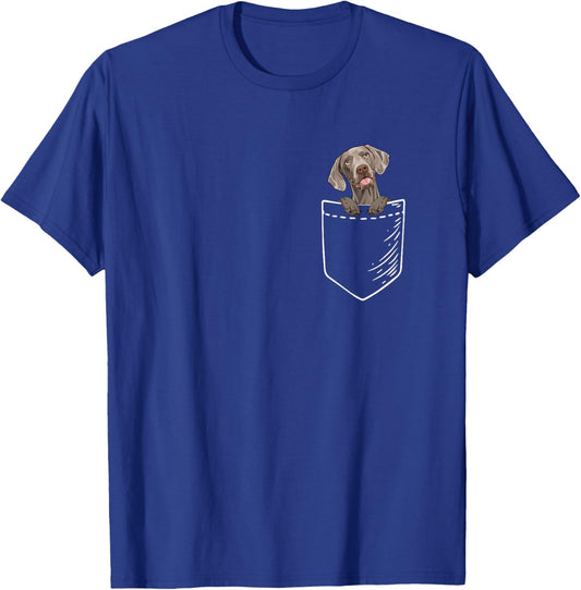 & Kids Cute Pocket Weimaraner Lover T-Shirt - T-Shirt | Royal