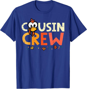 Thanksgiving Cousin Crew Squad Fall Boys Girls Kid Women Men T-Shirt - T-Shirt | Royal