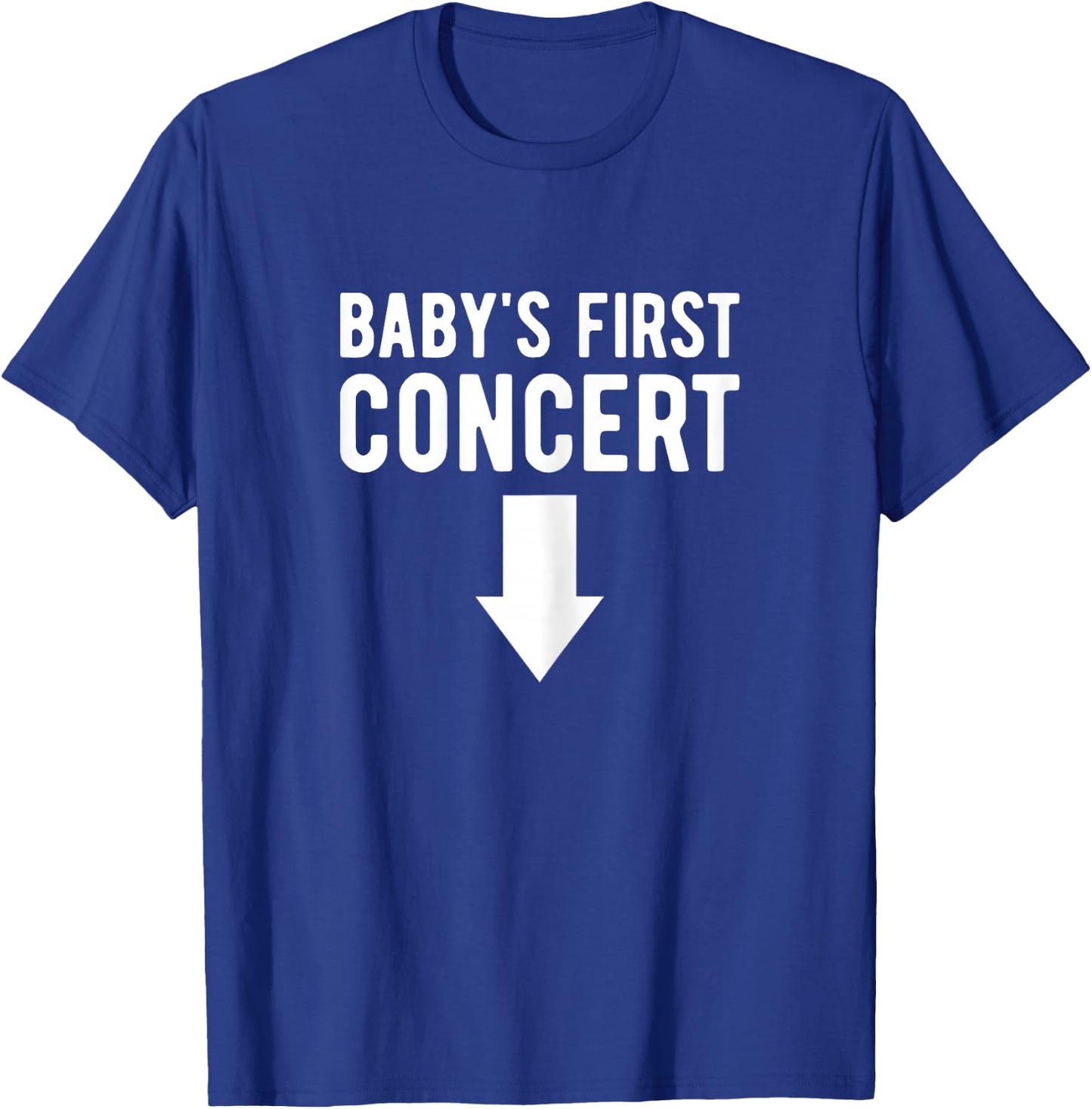 Baby's First Concert Mom To Be Music Concert Funny Pregnancy T-Shirt - T-Shirt | Royal