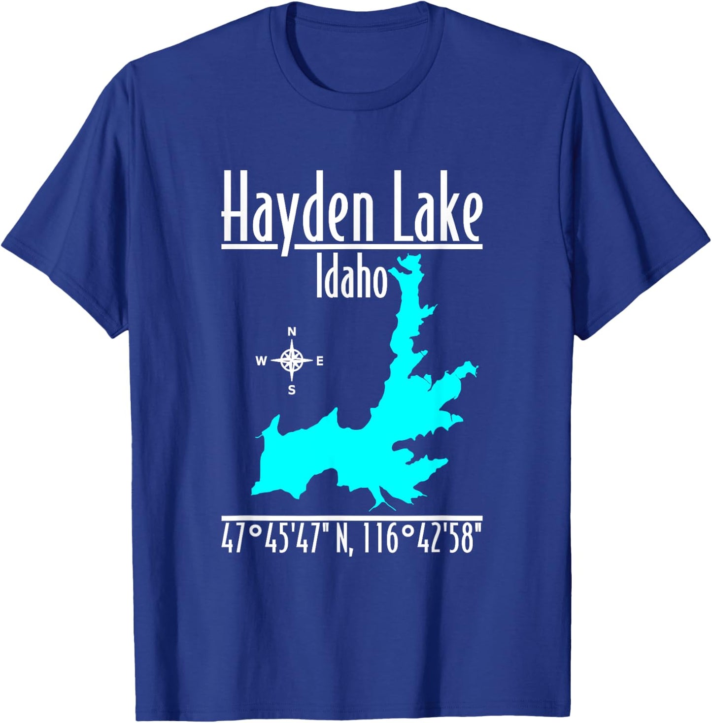 Modern Hayden Lake - Idaho T-Shirt - T-Shirt | Royal