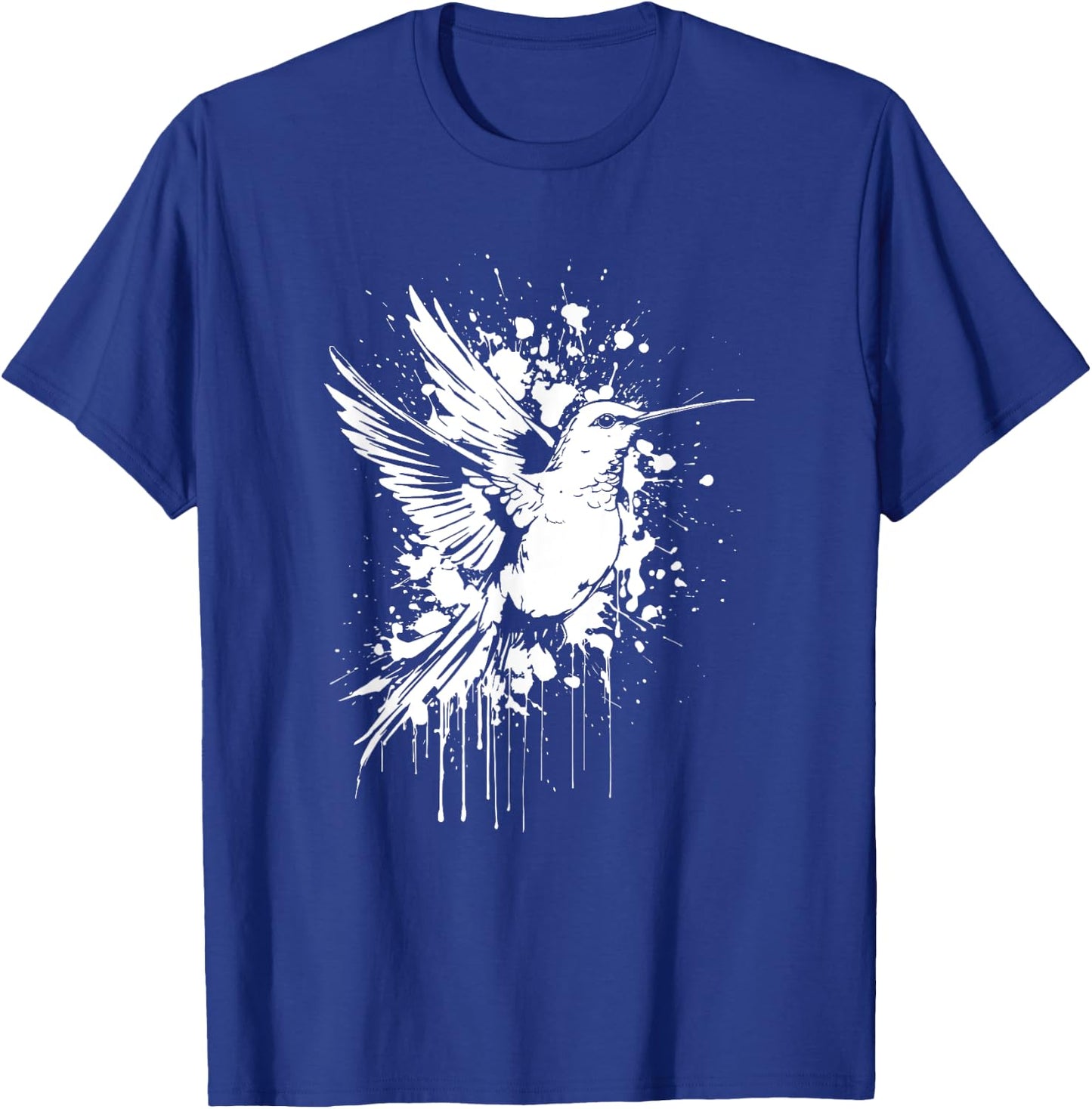Hummingbird Birdwatching Ornithology Watercolor Hummingbird T-Shirt - T-Shirt | Royal