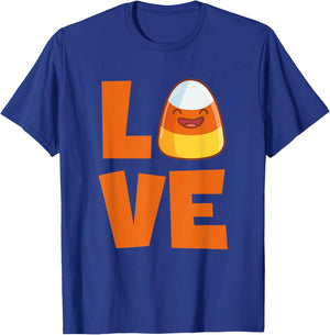 Love Candy Corn Cute Halloween Party Trick Or Treat T-Shirt - T-Shirt | Royal